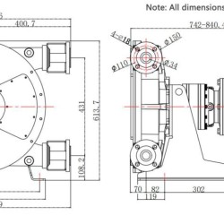 Індустріальний шланговий насос JXHIN-40-CI+Titanium-F-NR-P, 3.28 м3/год, 2,2 кВт, 16 бар, 380В