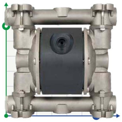 Pneumatic diaphragm pump MICROBOXER AISI316 IMICRA-MTAAD--
