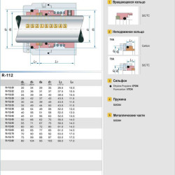 Uszczelnienie pompy R-112 90, SIC/SIC, VITON, 304