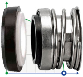 Gleitringdichtung R-16 3/4, CAR/CER, NBR, 304