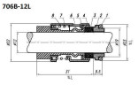 Sellos de bomba Grundfos R-706B 16, L, SIC/SIC, EPDM, 304
