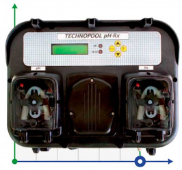 Doppelte Schlauchdosierpumpe AQUA PDP TECHNOPOOL PH-RX 1.4-1/1.4-1 SANTOPRENE/SANTOPRENE 230V SCHWARZ