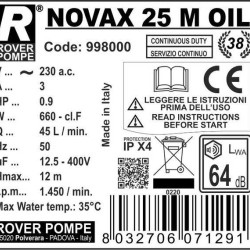 Bomba de aceite vegetal NOVAX 25 Oil