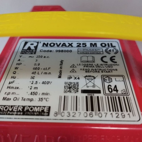 NOVAX 25 Oil Pumpe für Pflanzenöl