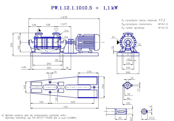 PW.1.12.1.1010 вакуумный одноступенчатый насос