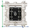 Пневматичний мембранний насос BOXER 150 ALUMINIUM IB150ALHTTRT--