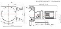 Przemysłowa pompa wężowa JXHIN-15-SS-NR-P, 215 l/h, 0,55 kW, 12 bar, 380V