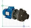 Pumpe mit Magnetkupplung  DM 10 PVDF mit Elektromotor  0,55 kW