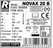 Bomba NOVAX 20B 2850rpm para líquidos calientes hasta 95°C