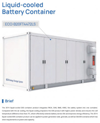 Liquid-cooled Battery Container ECO B20FT4472LS  LiFePO4