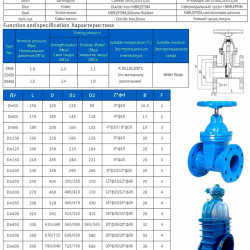 Vanne à vanne DN450 PN16 avec cale caoutchoutée avec réducteur 30х539р corps en fonte, joint : EPDM, GOST