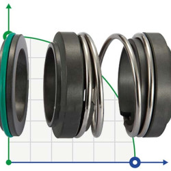 Sello mecánico doble para Alfa Laval R-AL.LKHd 42, CAR/SIC, EPDM, 304