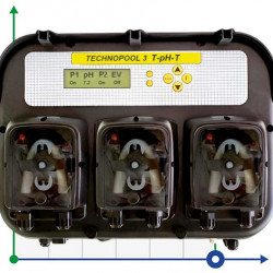 Pompe doseuse péristaltique triple AQUA PDP TECHNOPOOL 3 TT-PH-TT 1.4-1/1.4-1/1.4-1 SANT/SANT/SANT 230V NOIR