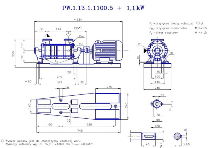 PW.1.13.1.1100 вакуумный одноступенчатый насос