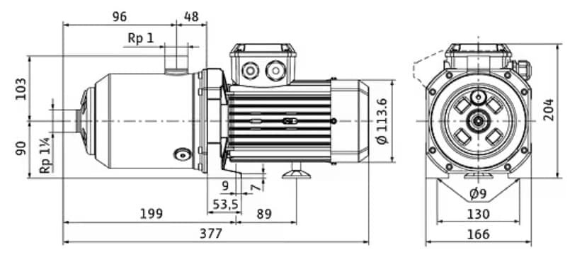 Pump WILO MEDANA CH1-L.602-1/E/E/10T multistage for water supply