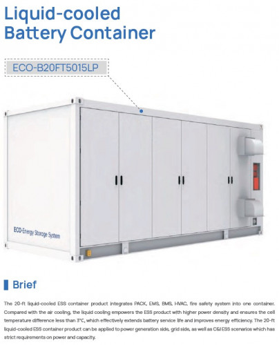 Liquid-cooled Battery Container ECO B20FT5015LP LiFePO4