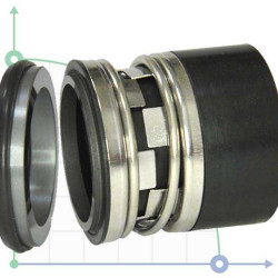 Sello mecánico R-2100N 15, CAR/SIC, VITON, 304