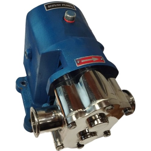 Pompe à lobes JKLB 150L 1 1/2 pouce, 1.09 m3/h, AISI 316 pour produits alimentaires