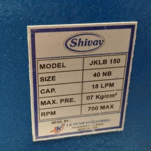 Pompe à lobes JKLB 150L 1 1/2 pouce, 1.09 m3/h, AISI 316 pour produits alimentaires