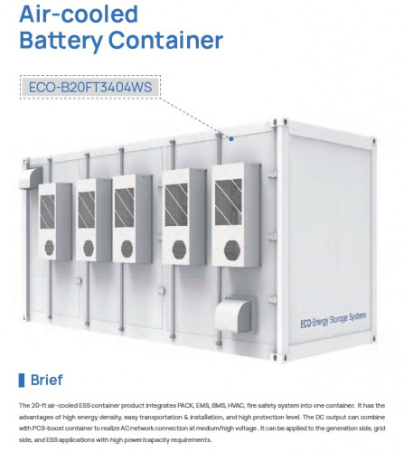 Air-cooled Battery Container ECO B20FT3404WS LiFePO4