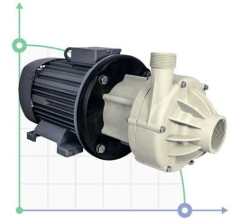 Pumpe mit Magnetkupplung  DM 30 PP mit Elektromotor  2,2 kW