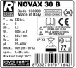 NOVAX 30B pompa do gorących cieczy do 95°C