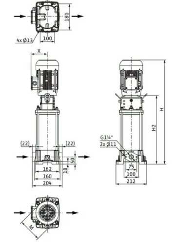 WILO HELIX FIRST V602-5/16/E/S/400-50  multi-staged pump