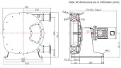Индустриальный шланговый насос JXHIN-50-CI+ABS Plastic-F-NR-P, 7.18 м3/час, 4 кВт, 16 бар, 380В