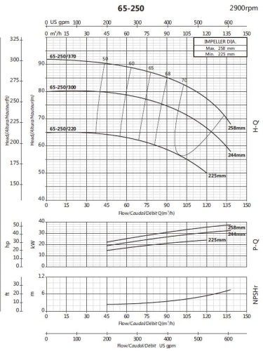 Насос для повышения давления BS 65-250/300 (90/74,5), 30kW, 2900 без двигателя
