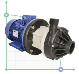 Pumpe mit Magnetkupplung  DM 30 PVDF mit 2,2 kW Elektromotor DM30FC-SD1NE090