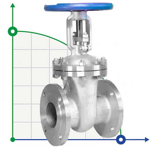 Válvula de brida de cuña DN150 PN16 de acero inoxidable 30nzh41nzh, GOST