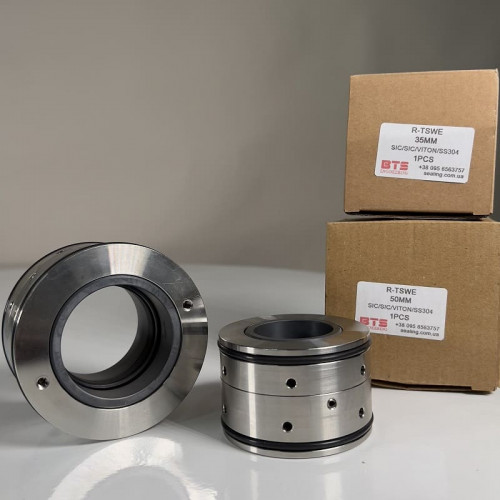 Sello mecánico EMU R-TSWE 35, SIC/SIC/SIC/SIC, VITON, 304