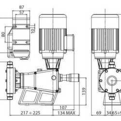 Pompe doseuse à membrane PDM-D BA 257/6 400/3/50 0,25