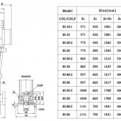 Multistage pump CDLF 85-40, AISI 304