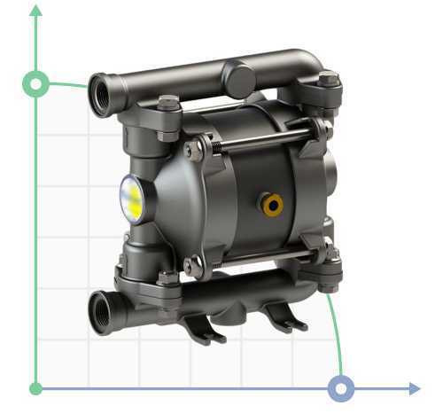 Пневматический мембранный насос BOA Q20 AISI316