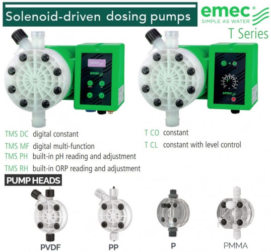 Solenoid dosing pump EMEC TMSA PH SELF VENTING 3.2-35 l/h, 20-1 bar