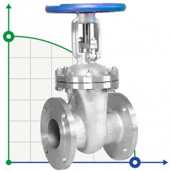 Vanne à bride à coin DN200 PN16 en acier inoxydable 30nzh41nzh, GOST