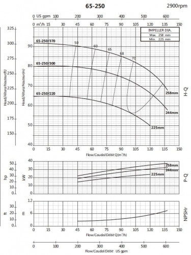 Насос для циркуляции BS 65-250/370 (90/85), 37kW, 2900 без двигателя