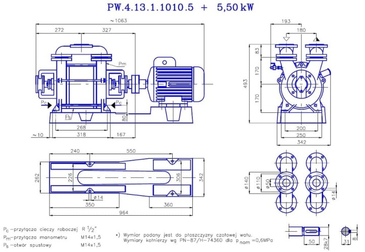 PW.4.13.1.1010 вакуумный одноступенчатый насос