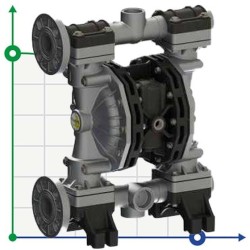 PHOENIX P400 ALU SANTOPRENE+PTFE Pneumatikpumpe, 380 l/min