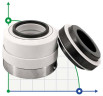Mechanical seal PTFE bellows R-WB2R 35, SIC/SIC, PTFE, 304