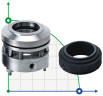 Sellos de eje de resortes múltiples R-HG202 95, SIC/CAR, VITON, 304