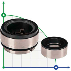 Sello mecánico R-HRN 18, SIC/SIC, VITON, 304