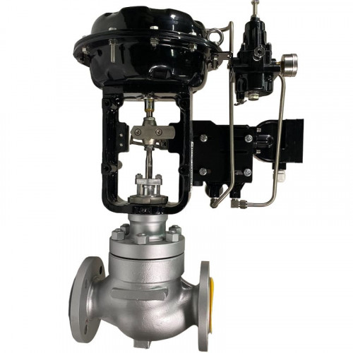 DN50 Клапан регулирующий с пневмоприводом для пара, конденсата 10Р11Y-DNx5016Z-L122C-C (корпус чугунный, седло SS304) с позиционером YT-1000, 4-20мА, 