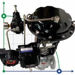 DN50 Pneumatic control valve 10Р11Y-DNx5016Z-L122C-C (cast iron body, SS304 trim) with YT-1000 positioner, input 4-20mA, Ex