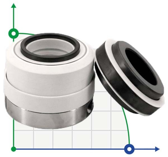 Mechanical seal PTFE bellows R-WB2R 40, SIC/SIC, PTFE, 304