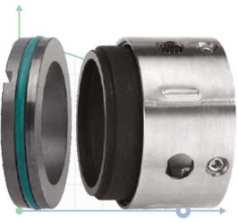 Торцеве механічне ущільнення R-8U 1.1/2, CAR/SIC, VITON, 304, PG