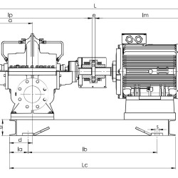 BSCE 200-430(1500) - насосний агрегат двостороннього входу, 185 кВт