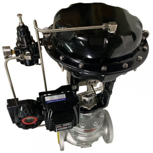 DN80 Válvula de control con actuador neumático para vapor, condensado 10P11Y-DNx8016Z-L122C-C (cuerpo hierro fundido, asiento SS304) con posicionador 
