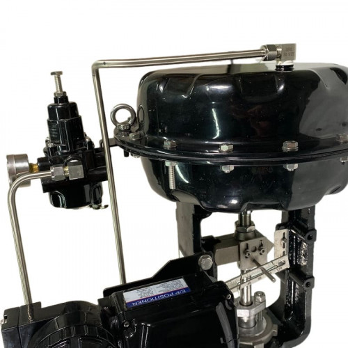 DN80 Válvula de control con actuador neumático para vapor, condensado 10P11Y-DNx8016Z-L122C-C (cuerpo hierro fundido, asiento SS304) con posicionador 